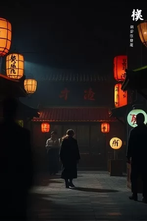 晨雾蓝杂志封面式主图，展示蓝光修复影片《雾港迷踪》的竖版海报