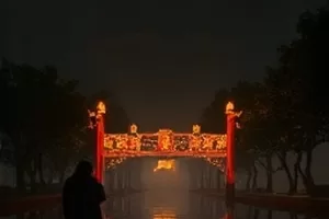 《星轨之外》科幻电影封面，空间站与深空
